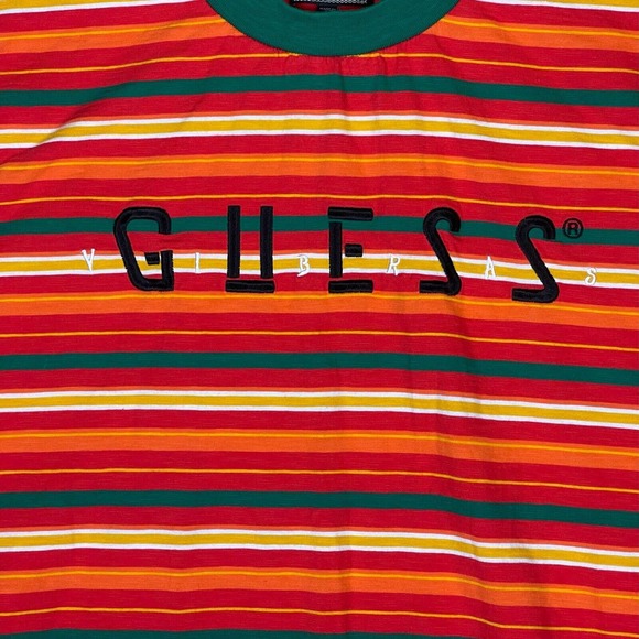 Guess‎ x J Balvin Vibras Tour Striped T Shirt Mens L Multicolor Round Neck - Picture 3 of 10